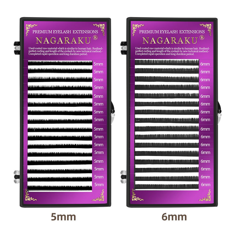 Cílios Nagaraku Individual Classic Mink de 05mm a 10mm - Curvatura C